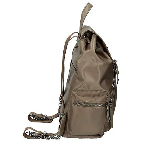 Pepe Jeans Roxanne Mochila Beige 25x35x13 cms Nailon y Piel Sintética 11.38L