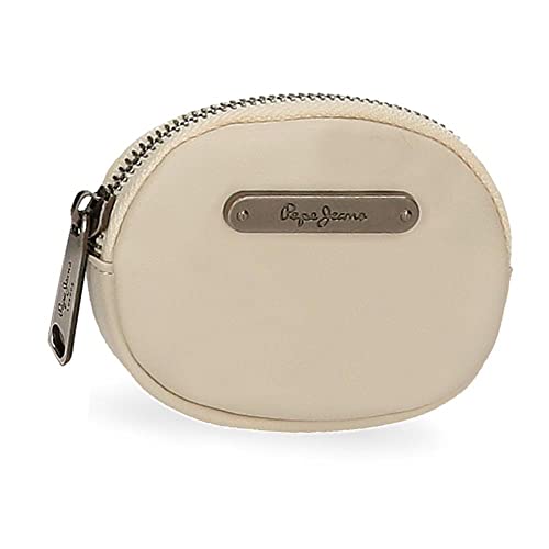 Pepe Jeans Salma Monedero Beige 11,5x8,5x1,5 cms Piel sintética