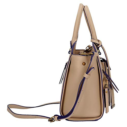 Pepe Jeans Zoe Bolso Beige 29x25x12 cms Piel Sintética