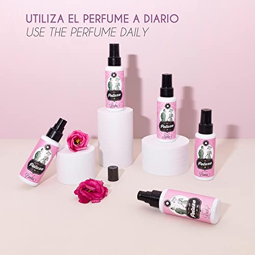 Petuxe Perfume vegano para perros de origen natural. Colonia en spray para mascotas. Corrector de olor para mascotas. Cachorros y adultos. Efecto duradero (Bimba)