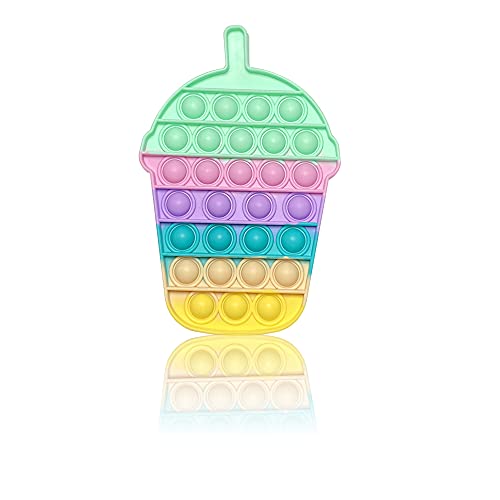 PIANETA Pop it Push it Fidget Toy, Pop Bubble, Juguete sensorial para aliviar la ansiedad, para niños y Adultos (Bubble Tea)