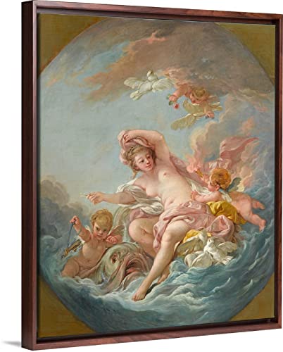 Pintar por Numeros Adultos, Kit de Pintura al óleo de Lienzo DIY para Niños con Pinceles, Pigmento Acrílico — Venus levantándose de las olas, por Francois Boucher