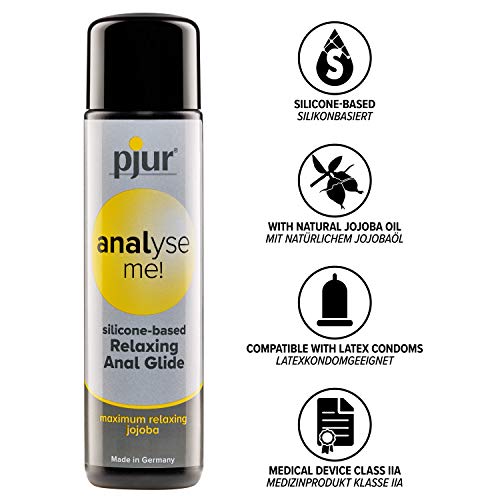 pjur analyse me! Relaxing - Lubricante silicona para sexo anal cómodo - lubricación extralarga - con jojoba (100ml)