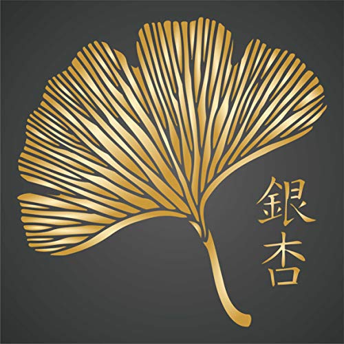 Plantilla de hojas de Gingko, 35,56 x 35,56 cm de largo, diseño de hojas orientales, asiáticas, chinas, hojas japonesas