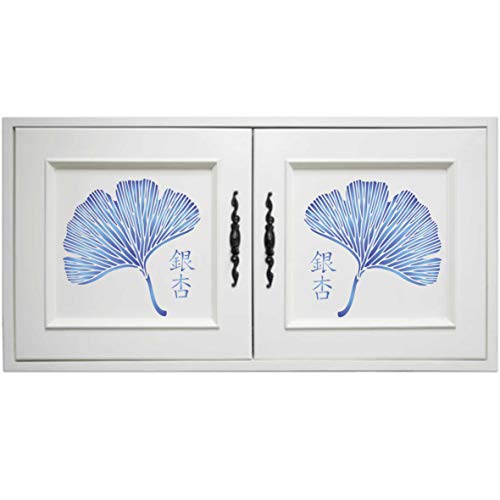 Plantilla de hojas de Gingko, 35,56 x 35,56 cm de largo, diseño de hojas orientales, asiáticas, chinas, hojas japonesas