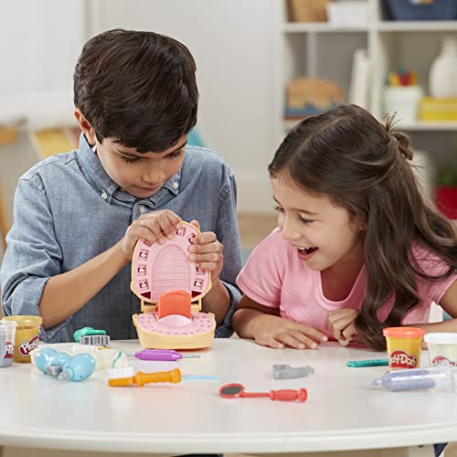 Play-Doh Juguete El Dentista Bromista niños a Partir 3 años con 8 Botes, no tóxico, Colores Surtidos