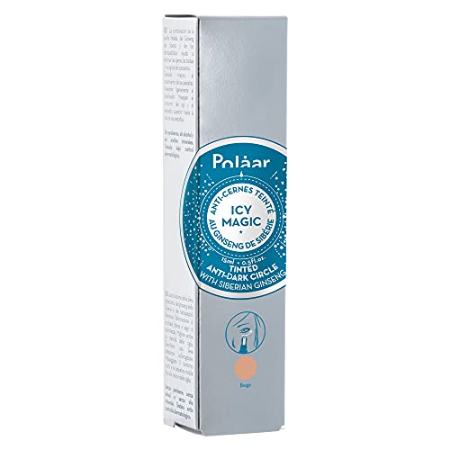 Polåar - Anti ojeras Teñidas con Ginseng de Siberia - 15 ml - Corrector de imperfecciones - Anti-bolsas - Alisadora de maquillaje - Beige - 97% natural, vegano, Francia