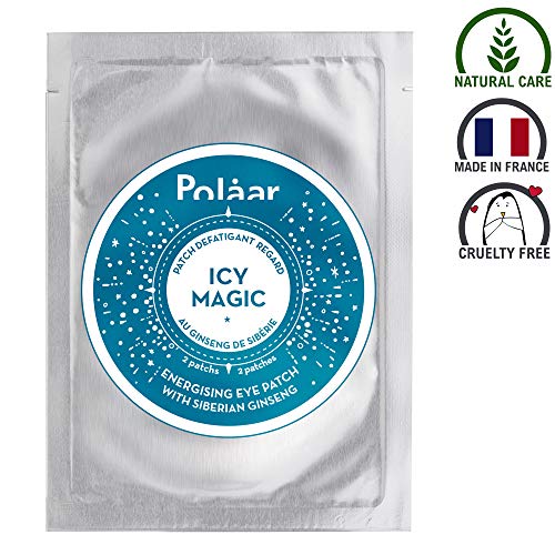 Polåar - Parche contorno de ojos IcyMagic con Ginseng de Siberia - 4 pairs - Cuidado mascarilla - Antiedad - Acción anti-bolsas, anti-ojeras - Todo tipo de pieles - Activo natural - Sin perfume