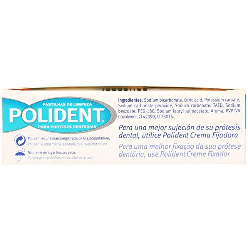 POLIDENT PASTILLAS BLANQUEADOR 30 UDS