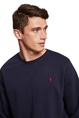 POLO CLUB Sudadera Orgánica Azul Marino con Cuello Redondo para Hombre