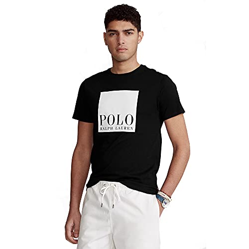 Polo Ralph Lauren Camiseta para Hombre Custom Slim Fit 565536 (XXL, Black)