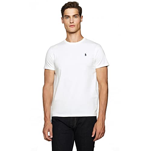 Polo Ralph Lauren Camiseta para Hombre Custom Slim Fit (S, White)