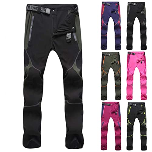 POLPqeD Pantalón Deportivo Hombre y Mujer Esquiar Pantalones Trekking Impermeables Resistente Pants de Escalada Excursionismo Pantalon de Trabajo Ocio Senderismo de Escalada Secado Rápido Softshell