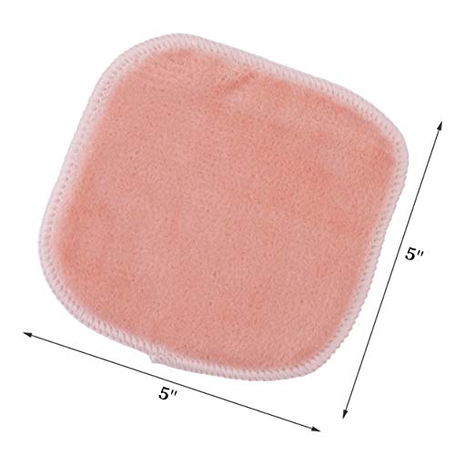 Polyte - Toalla facial desmaquillante de microfibra - Hipoalergénica y sin elementos químicos - Premium - Rosa (13 x 13 cm) Pack de 10