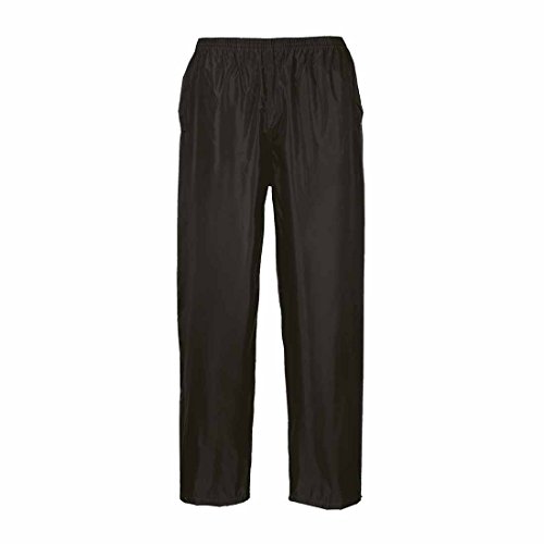 Portwest Pantalones para lluvia Classic Unisex, Color: Negro, Talla: 4XL, S441BKR4XL