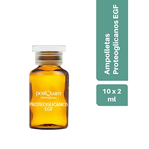 PostQuam - Ampollas Faciales | Ampollas Proteoglicanos con Factores de Crecimiento Epidérmico - Antiedad y Reafirmante Facial - 10 ampollas