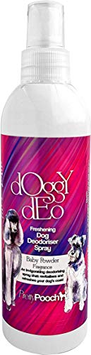 Pretty Pooch Perfume desodorante para perros 250 ml – Polvo de bebé – Champú refrescante en seco para perros – Hecho en el Reino Unido