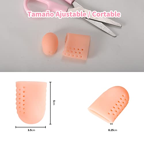 Protector Dedo Gordo Pie 10PCS Protector Dedos Pie Transpirable de Silicona Gel para Dedo Gordo, Protectores para los Dedos de los Pies de Ampollas Callos Alivio de Dolor de Pies Para Hombres Mujeres