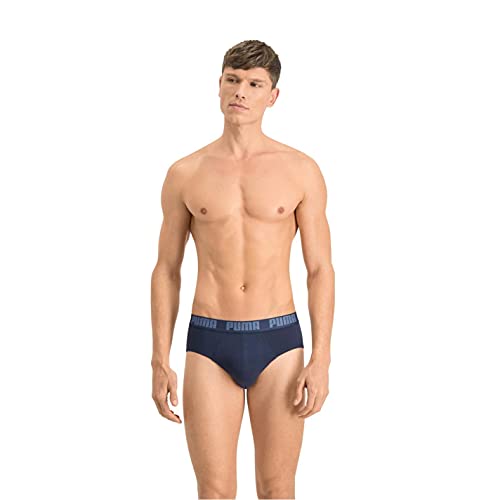 PUMA Basic Men's Briefs (2 Pack) Ropa Interior, Denim, L (Pack de 2) para Hombre