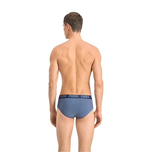 PUMA Basic Men's Briefs (2 Pack) Ropa Interior, Denim, L (Pack de 2) para Hombre