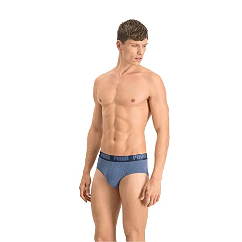 PUMA Basic Men's Briefs (2 Pack) Ropa Interior, Denim, L (Pack de 2) para Hombre