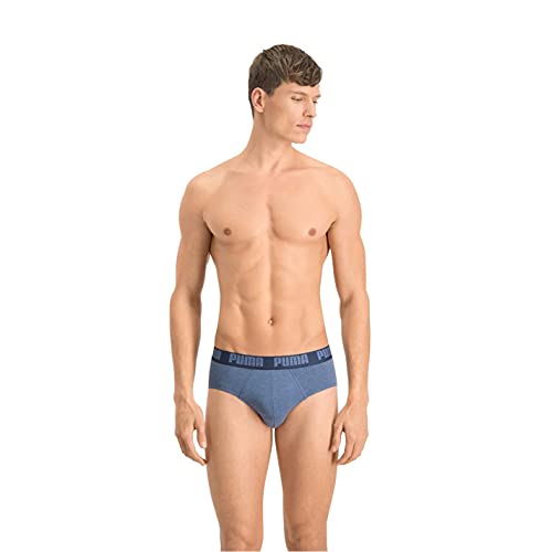 PUMA Basic Men's Briefs (2 Pack) Ropa Interior, Denim, L (Pack de 2) para Hombre