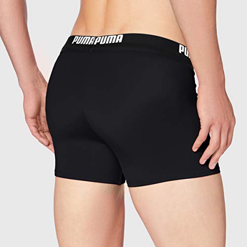 PUMA Logo Men's Swimming Trunks Bañador, Negro, XL para Hombre