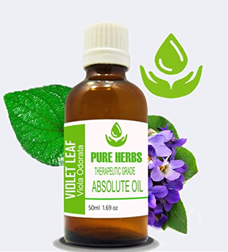 Pure herbs Violet leaf Pure & Natural Therapeutic Grade Viola odorata Absolute Oil (10ml)