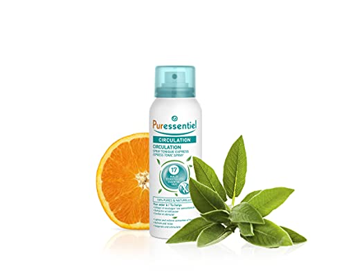 Puressentiel - Circulación - Spray Circulación Piernas Ligeras con 17 Aceites Esenciales - 100% puros y naturales - Ayuda a aliviar la sensación de piernas pesadas - 100ml