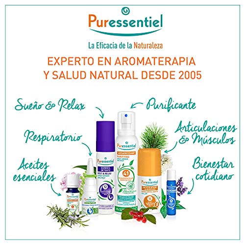 Puressentiel - Circulación - Spray Circulación Piernas Ligeras con 17 Aceites Esenciales - 100% puros y naturales - Ayuda a aliviar la sensación de piernas pesadas - 100ml