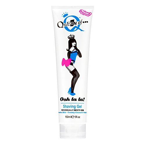 Queen of. Ooh la la! Tubo de gel de afeitado de crema de coco y vainilla para mujer, piel sensual y suave, 150 ml (Twin Pack)