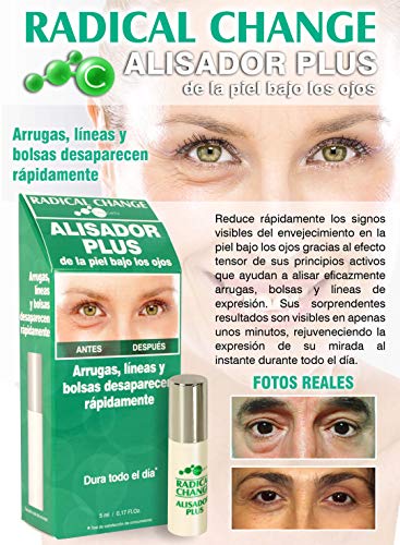 RADICAL CHANGE - ALISADOR PLUS - CREMA ANTIOJERAS, LINEAS DE EXPRESIÓN, ELIMINA LAS BOLSAS DE LOS OJOS DE FORMA RÁPIDA - EFECTIVIDAD COMPROBADA