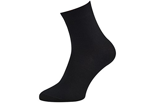 Rainbow Socks - Hombre Mujer Calcetines Colores de Bambu - 6 Pares - Negro - Talla 36-38