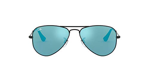 Ray-Ban Aviator Junior Gafas de Sol, Matte Black, 50 Unisex-Niño