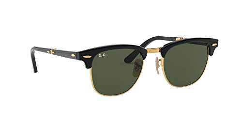 Ray-Ban - Gafas de sol Rectangulares RB2176 Clubmaster Folding, Multicoloured (Black/Green 901)