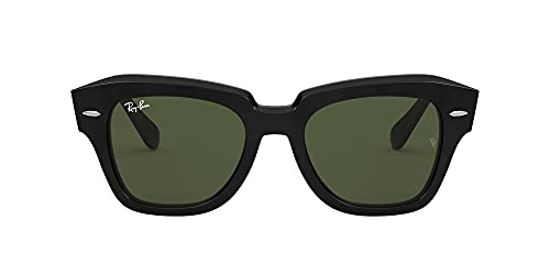 Ray-Ban State Street Lentes Oscuros, Negro/Verde, 49 para Mujer