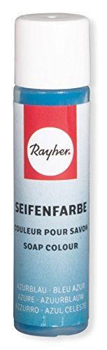 Rayher 34246374 Colorante jabón, color azul azure, 10 ml, sin olor, 100% vegano, Biodegradable, sin sustancias nocivas, En botella dosificadora