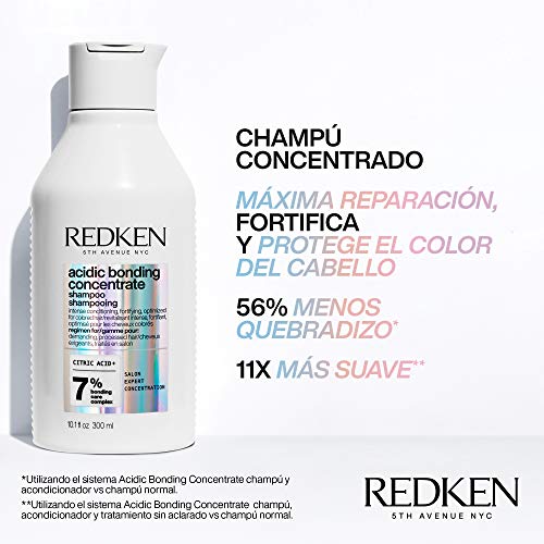 Redken | Champú Concentrado Para fortalecer Los Cabellos Coloreados, Acidic Bonding Concentrate, 300 ml