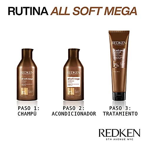 Redken | Champú Nutritivo con Aloe Vera para cabellos muy Secos y Gruesos, All Soft Mega, 300ml