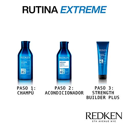 Redken | Mascarilla Reparadora con Proteínas para Cabello Dañado, Extreme Strength builder plus, Formato 250 ml