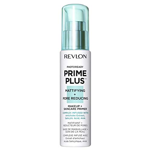 Revlon Primer Plus Maquillaje y Cuidado de la Piel, Matificante y Reducción de Poros con Ácido Salicílico y AHA, 30 ml