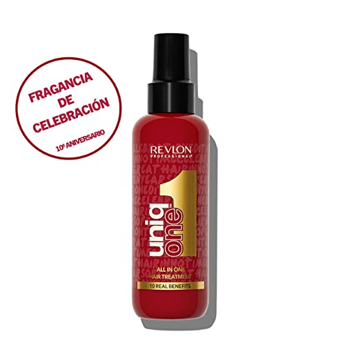 Revlon Professional UniqOne Celebration Edition Nueva Fragancia, Protector térmico cabello y tratamiento en spray, 150ml