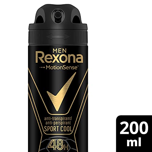 Rexona  Desodorante Aerosol Antitranspirante para hombre Sport Cool  200ml - Pack de 6