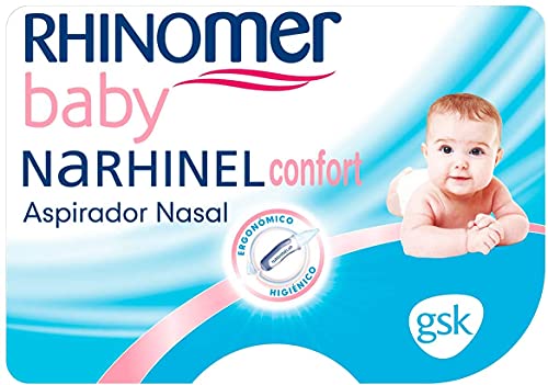 Rhinomer Baby Pack, Spray Nasal 100% Agua de Mar de Origen Natural, Fuerza Extra Suave para Bebés, Aspirador Nasal y Recambios Blandos Desechables con Filtro Absorbente, 20 unidades