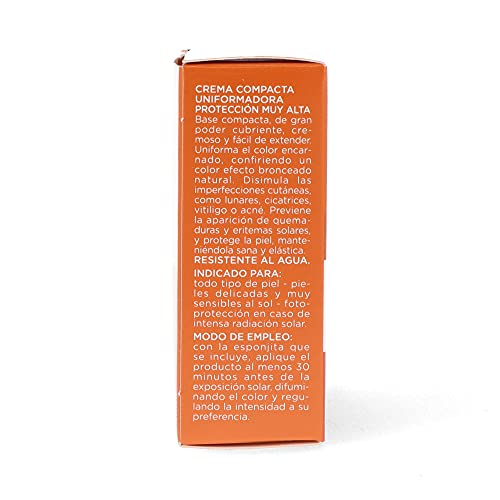 Rilastil Sun System - Base Compacta con Spf 50+, Corrige Imperfecciones y Unifica el Tono, Resistente al Agua - Tono Bronze, 10 Gramos