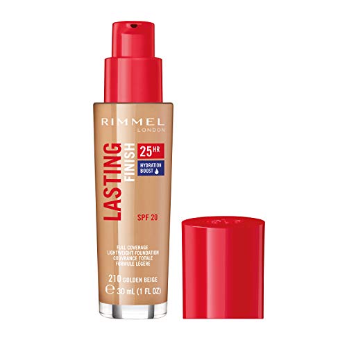 Rimmel London Lasting Finish Foundation 25H, Base de Maquillaje Tono 210 - 30ml