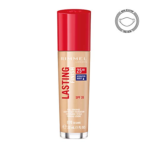 Rimmel London Lasting Finish Foundation 25H, Base de Maquillaje Tono 70 - 30 ml