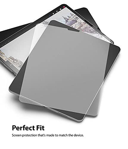 Ringke Paper Touch Film Soft Compatible con Protector Pantalla iPad Pro 12.9 Pulgadas (3/4/5 Generacion), Película de Papel Suave Mate, Protector de Pantalla para la Escritura, Dibujar - 2 Pack