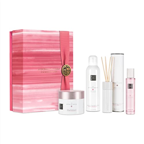 RITUALS Cesta Regalo para Mujeres del Ritual of Sakura, Tamaño Grande - Con Leche de Arroz y Flor de Cerezo - Propiedades Nutritivas y Reparadoras para la Piel