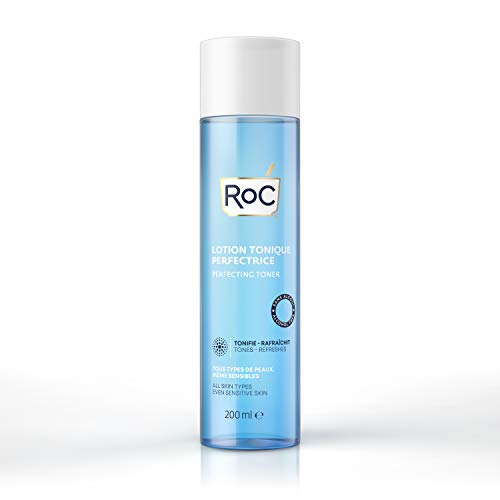 RoC - Tónico Perfeccionador - Limpiador Facial - Desatasca los Poros y Tonifica la Piel - Sin Alcohol - Todo Tipo de Piel - 200 ml